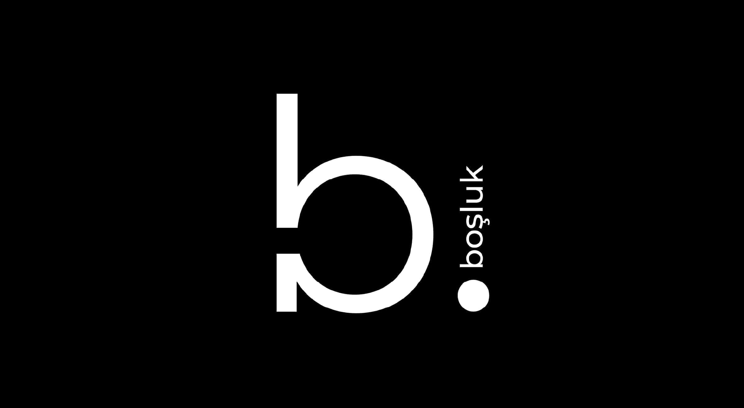 Primary Boşluk wordmark in white on a solid black field.