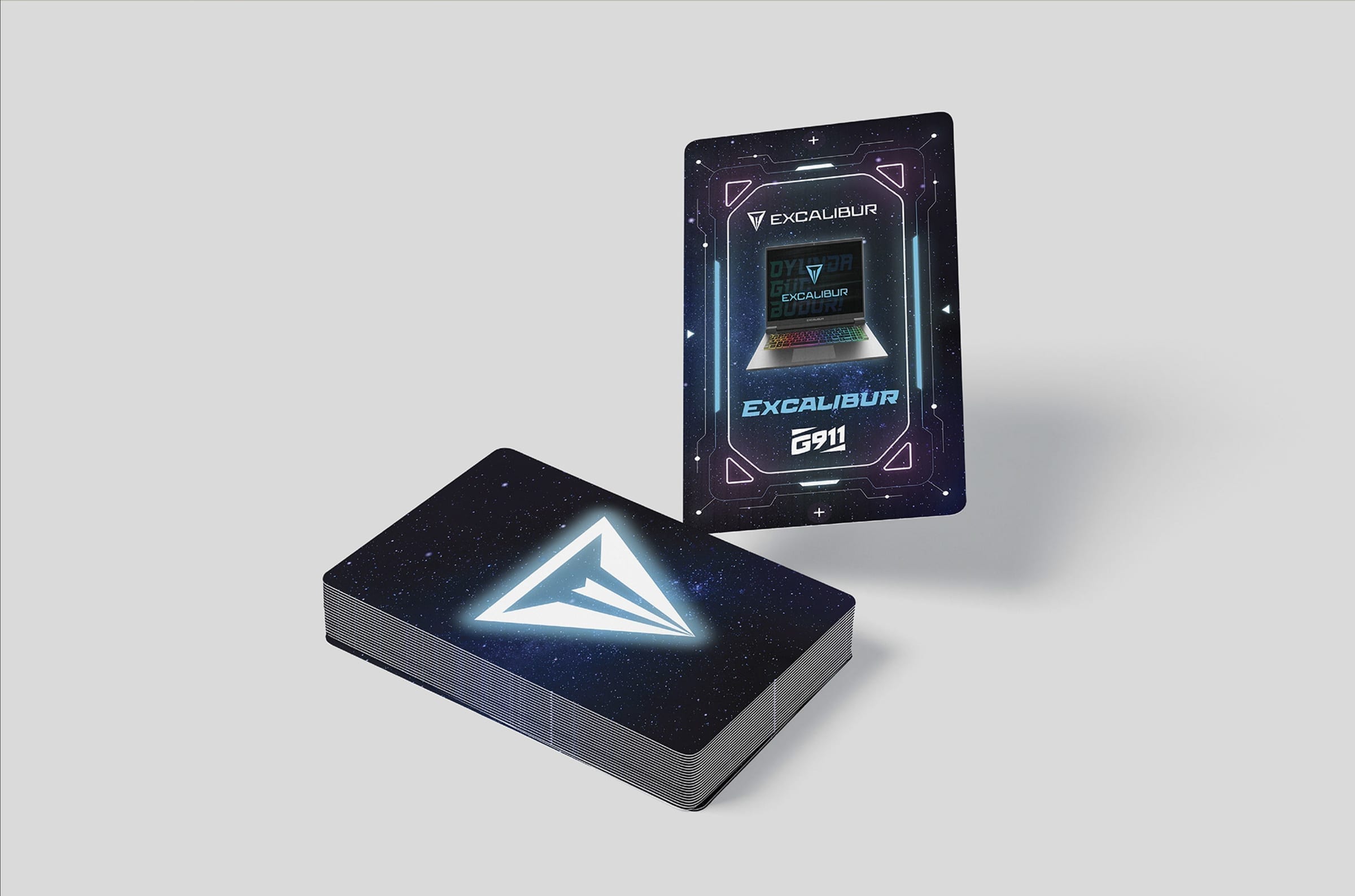 Closing image of the card deck in use at a campus event booth context.