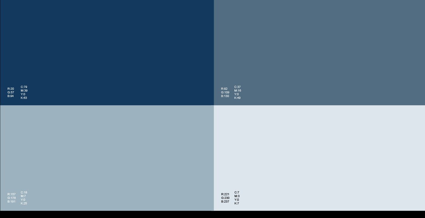 Credit Suisse colour palette shown as horizontal stacked bars, each with its role label and hex code.