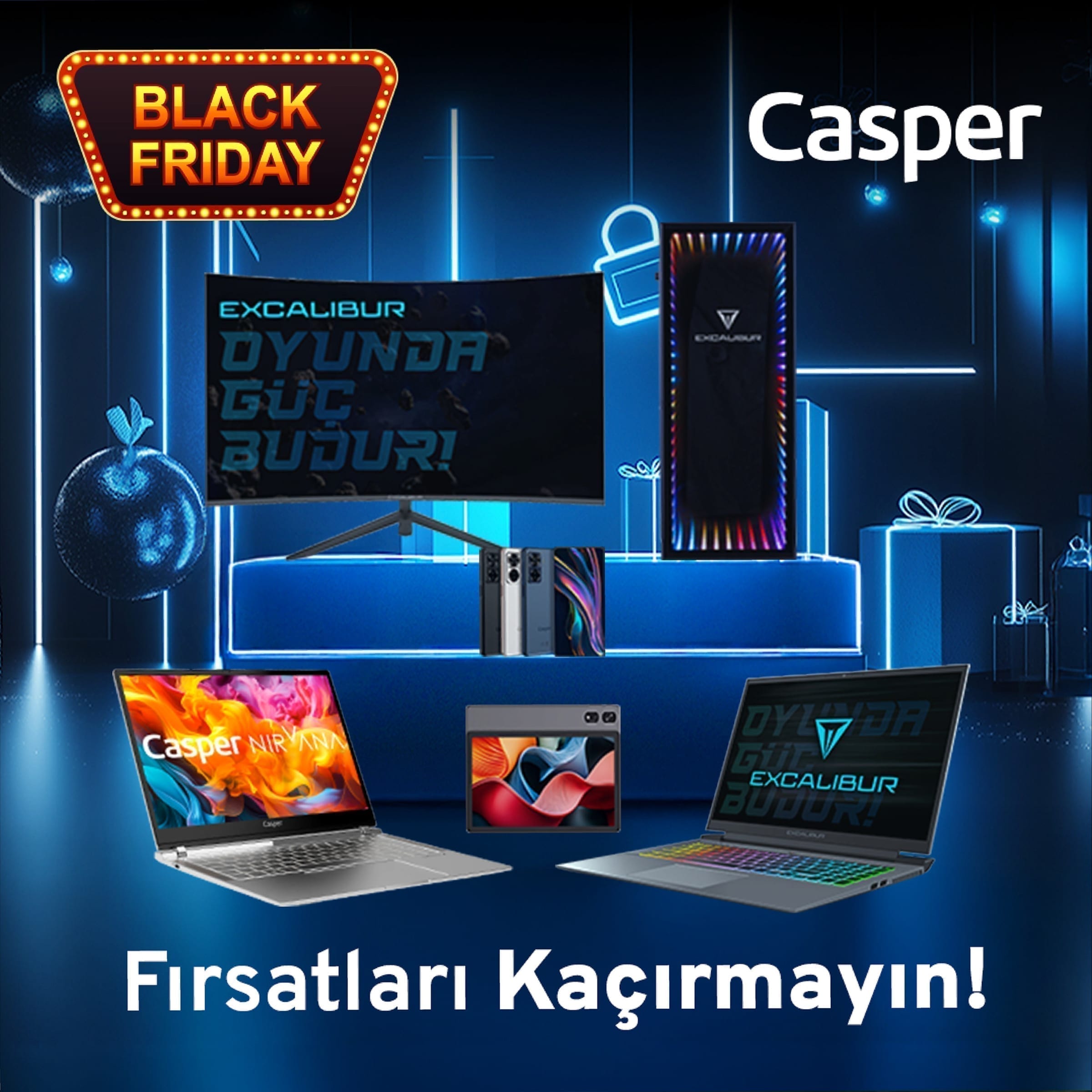 Black Friday campaign key visual with promotional typography.