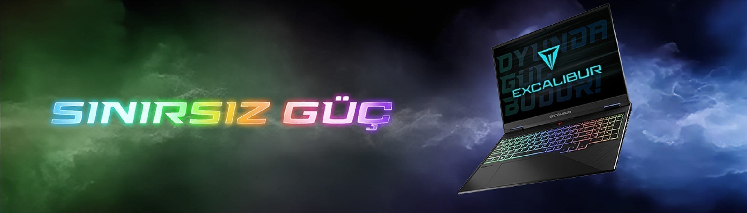 Blog cover with the headline 'Sınırsız Güç' (Unlimited Power) and a laptop visual.