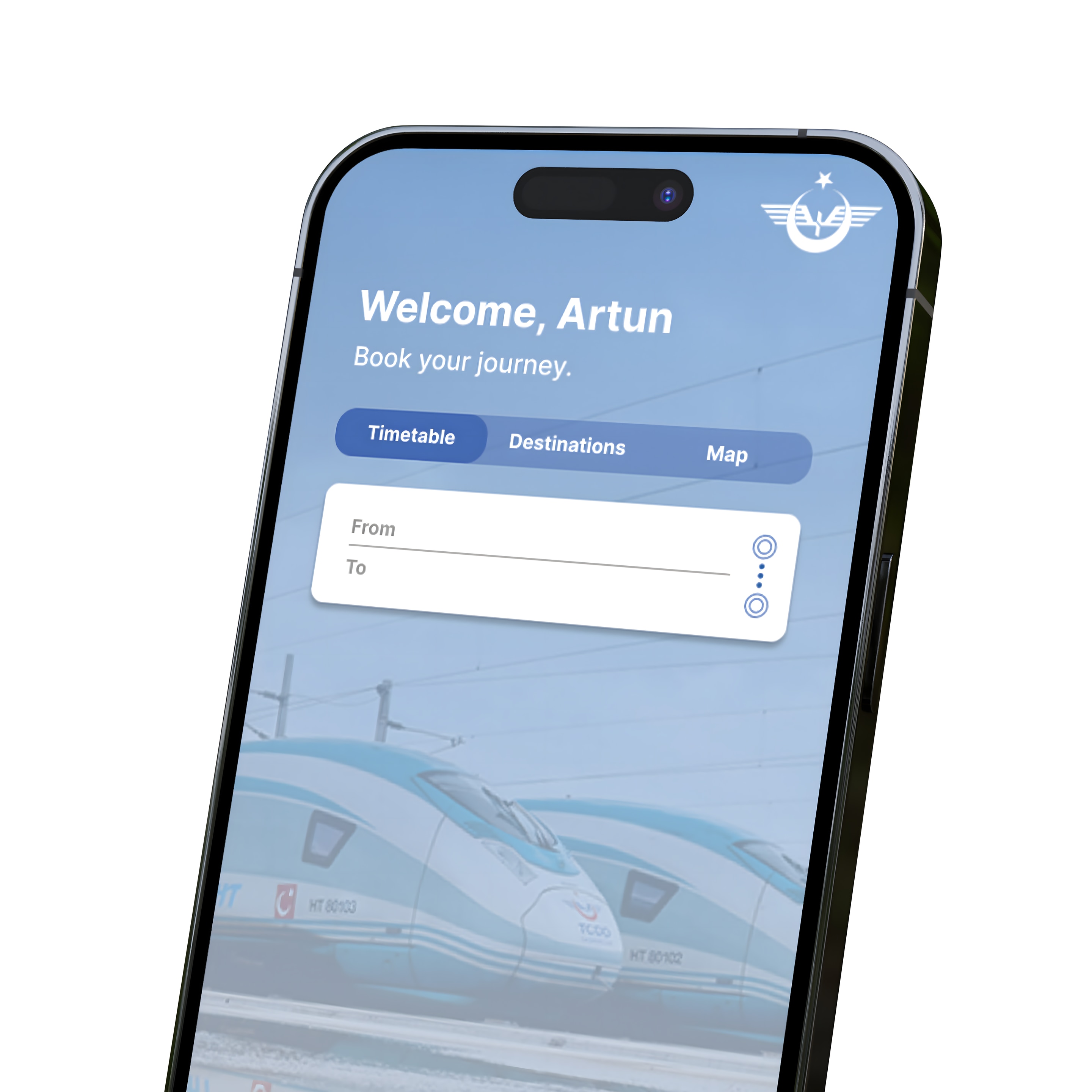 E-Bilet additional interface mockup showing a supporting travel-management screen.